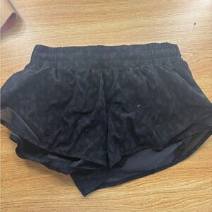 lululemon athletica Black Patterned Athletic Shorts